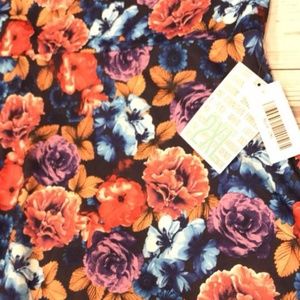LuLaRoe 2XL azure a-line skirt floral